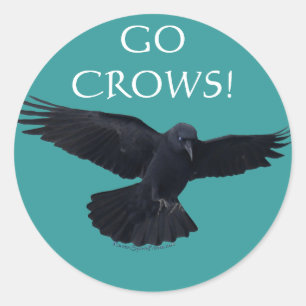 Ny RAVEN- och KRÅKA-design! Runt Klistermärke
