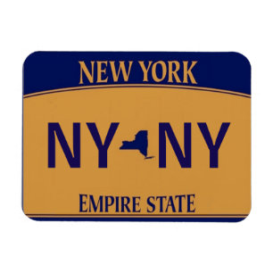 NY-registreringsskyltmagnet Magnet