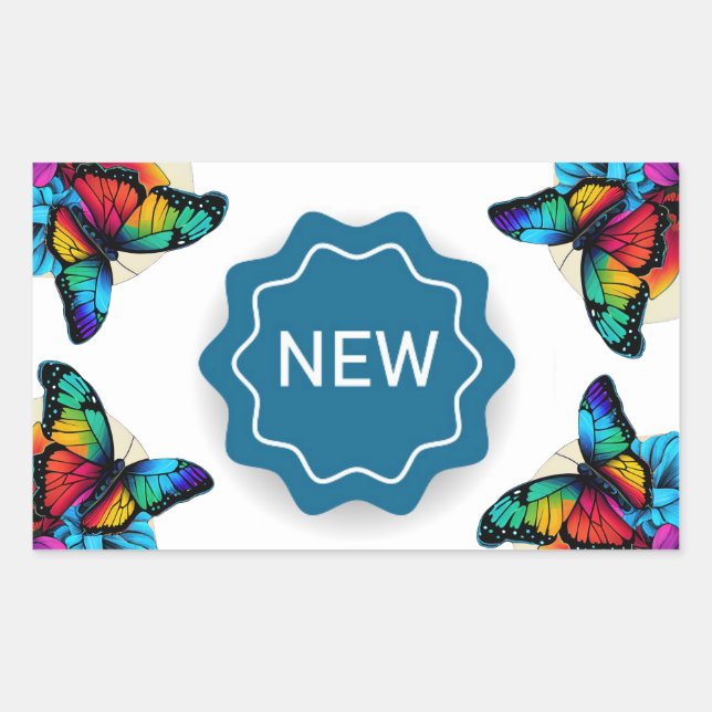 NY REKTANGULÄRT KLISTERMÄRKE (Framsida)