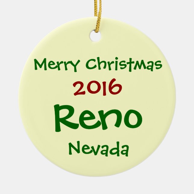 NY RENO NEVADA GOD JULPRYDNAD 2016 JULGRANSPRYDNAD KERAMIK (Framsidan)