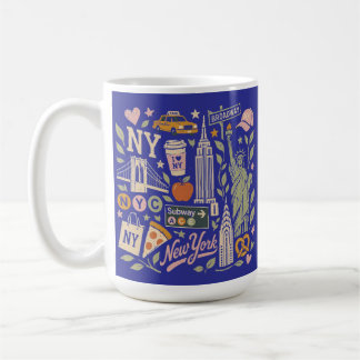 ny retro kollage design kaffemugg