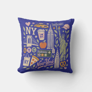 ny retro kollage design kudde