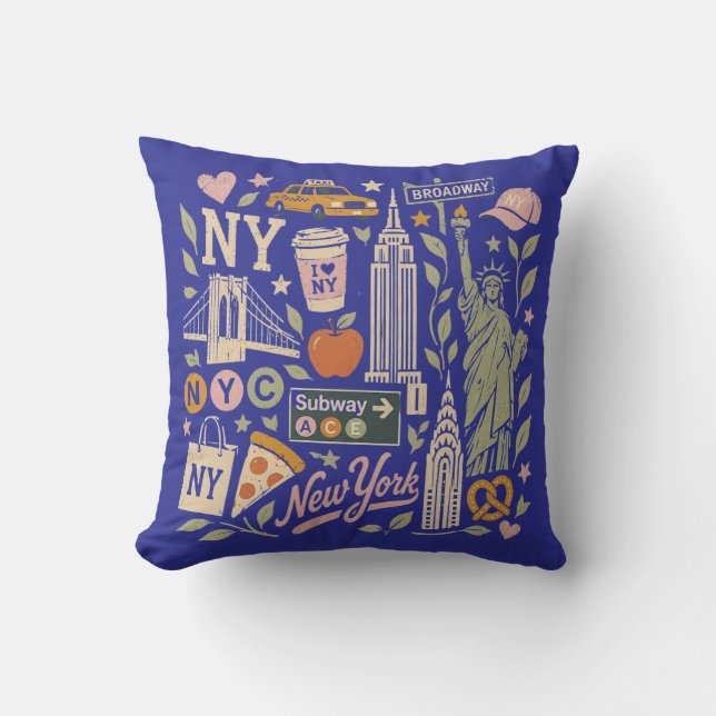 ny retro kollage design kudde (Framsida)