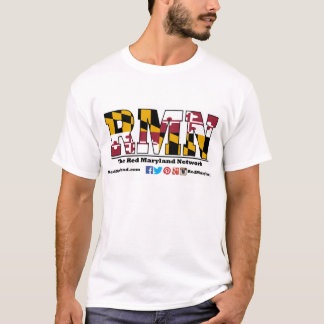Ny röd Maryland logotypT-tröja T Shirt