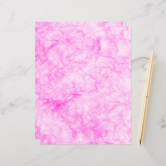Ny Rosa Marble Stationery Papper (Fram/Back In Situ)