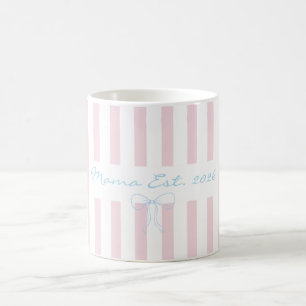 Ny rosewater rosa randig mugg för mammor