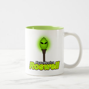 Ny Roswell stad - mexico Två-Tonad Mugg