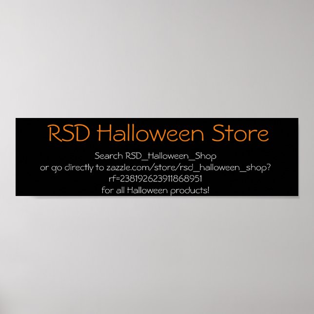 NY RSD HALLOWEEN SHOP POSTER (Framsidan)