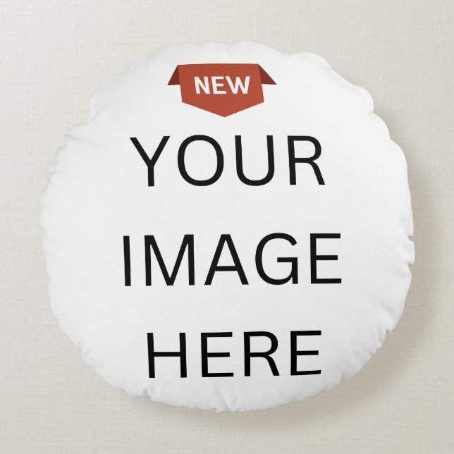 NY! Runda Dekorativ kudde 16-tums polyester - anpa (Framsidan)