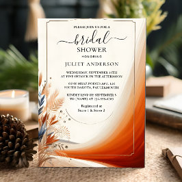Ny Rustic Boho Autumn Ombre Brown-Möhippa Inbjudningar