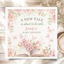 Ny Sago Bibliotek Babyfirande Flicka Rosa Blommig