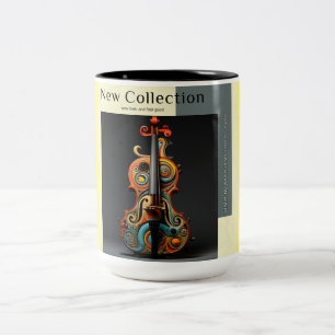 Ny samling Violin Två-Tonad Mugg