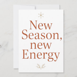 Ny säsong ny energi Inspirerande gratulationskort Julkort
