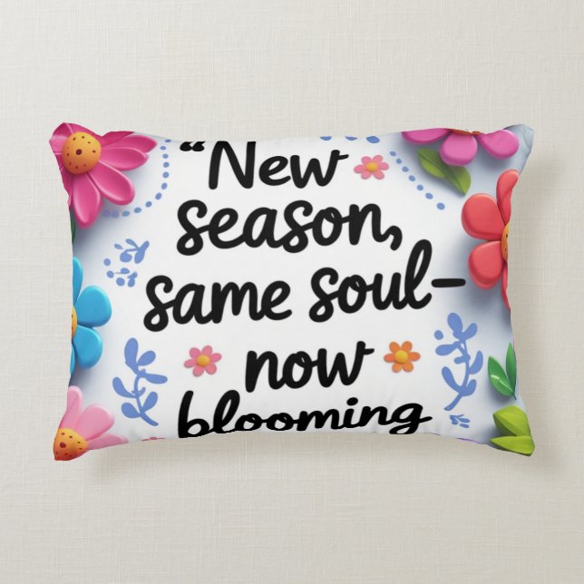 Ny säsong, samma sjö - blommande med Stil Prydnadskudde (Framsidan)