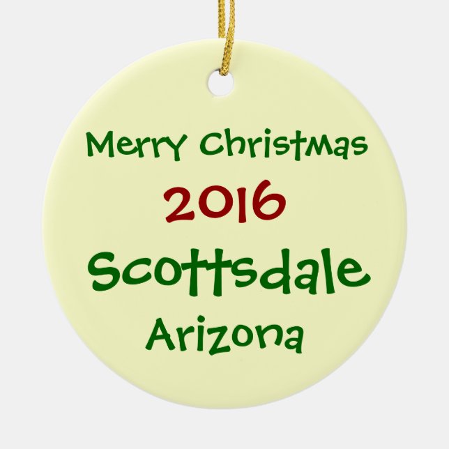 NY SCOTTSDALE ARIZONA JULPRYDNAD 2016 JULGRANSPRYDNAD KERAMIK (Framsidan)