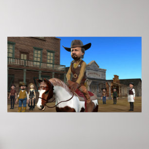 Ny sheriff i stan - liten Poster