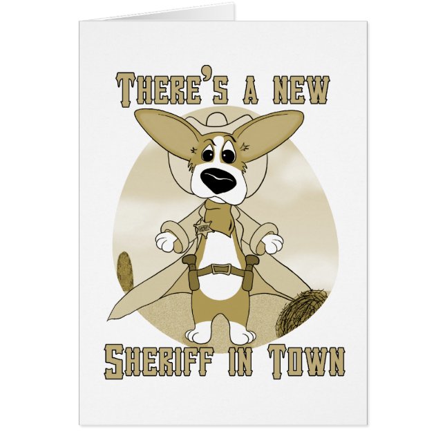 Ny sheriff i Town Hälsningskort (Framsidan)