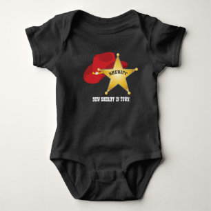 Ny sheriff i Town Pojke-bodykostdräkt Tee Shirt