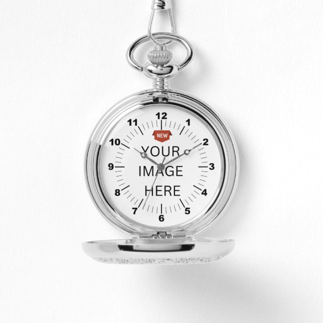 NY! Silver Pocket Watch - Personlig Armbandsur (Framsida)