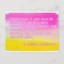 Ny skapelse i Kristus - vykort för trosuppfattning