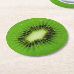Ny skiva för kiwi underlägg papper rund