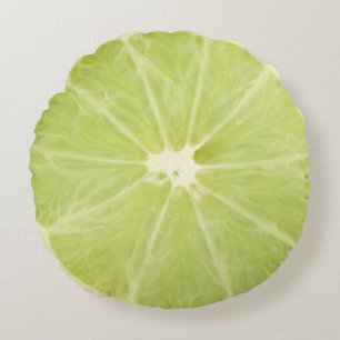 Ny skiva för limefruktfrukt rund kudde