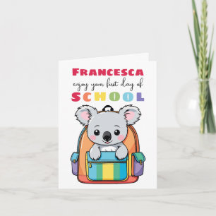 Ny skolstartskort för son dotter koala kort