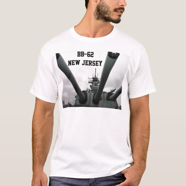 Ny slagskepp BB-62 - jersey Tee (Framsida)