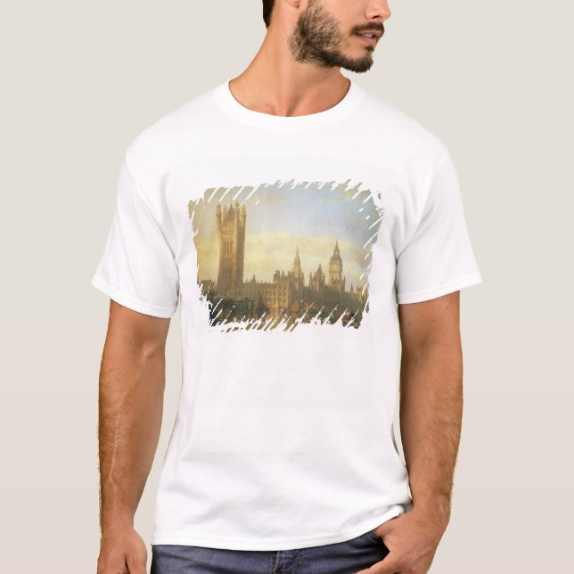 Ny slott av Westminster från floden Thames T-shirt (Framsida)