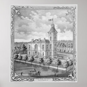 Ny slottIndiana domstolsbyggnad Poster