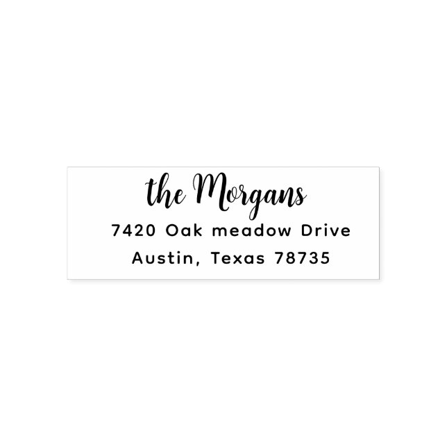 NY Snyggt Script-Returadress för självtryckande St Självfärgande Stämpel (Design)