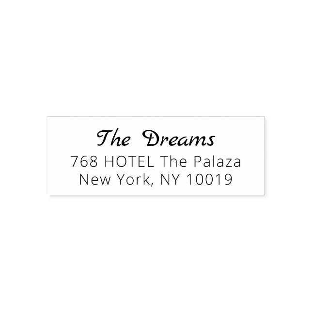 NY Snyggt Script-Returadress för självtryckande St Självfärgande Stämpel (Design)