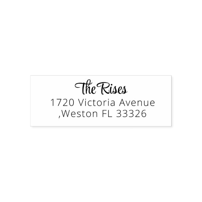 NY Snyggt Script-Returadress för självtryckande St Självfärgande Stämpel (Design)