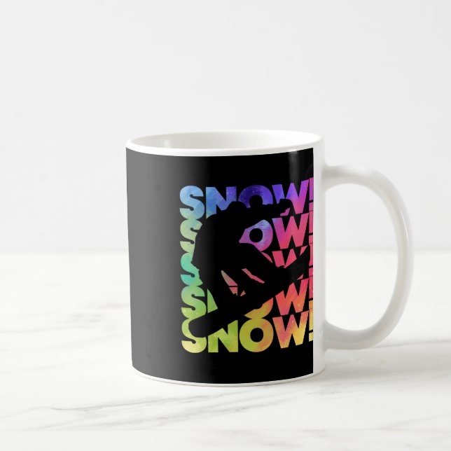 Ny solobarding Season Colorful Snowboarder Kaffemugg (Höger)