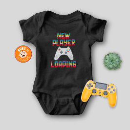 Ny spelare laddar graviditetsannonsering svart t shirt