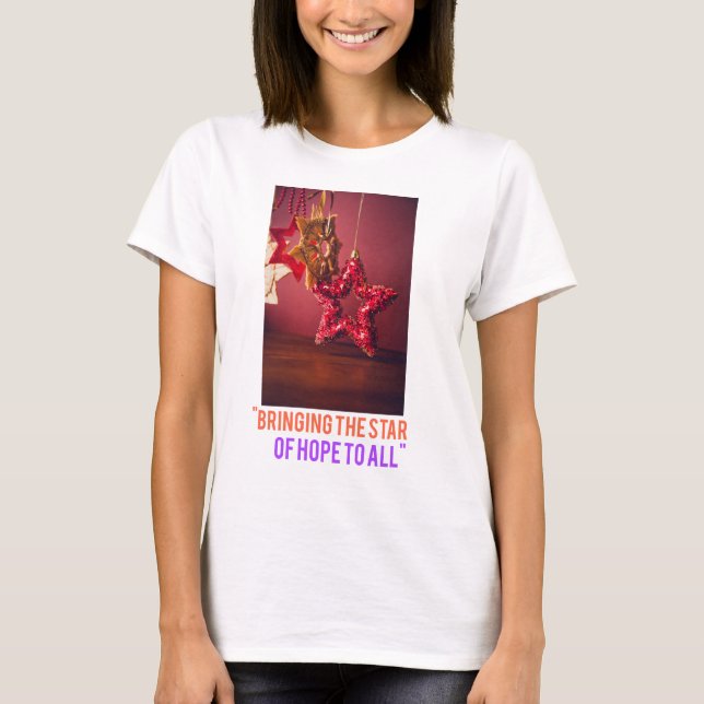 Ny stjärndesign för t-shirts med julklapp (Framsida)