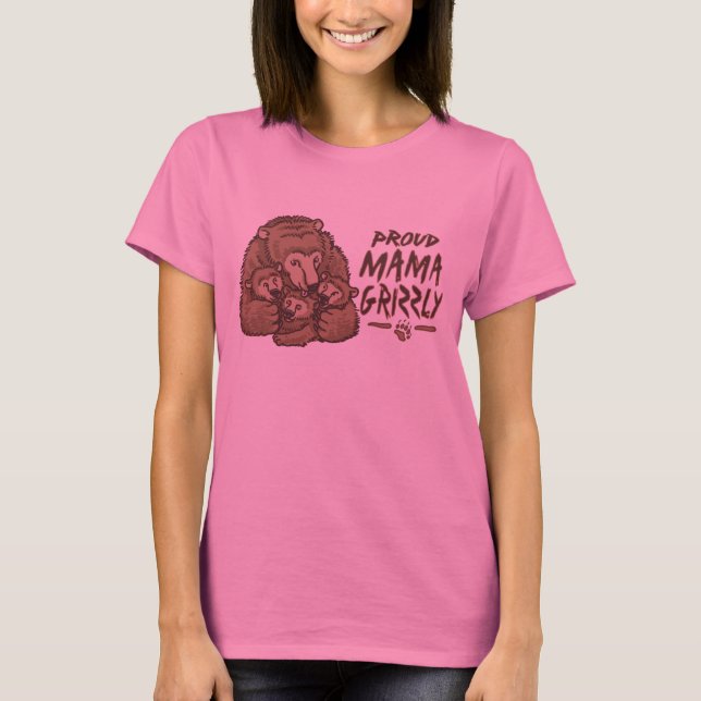 Ny stolt mammaGrizzly Tee Shirt (Framsida)