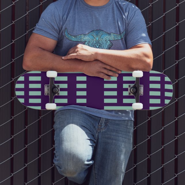 Ny Stylish Skateboard med Modernt Randigt Mönster (Utomhus 3)