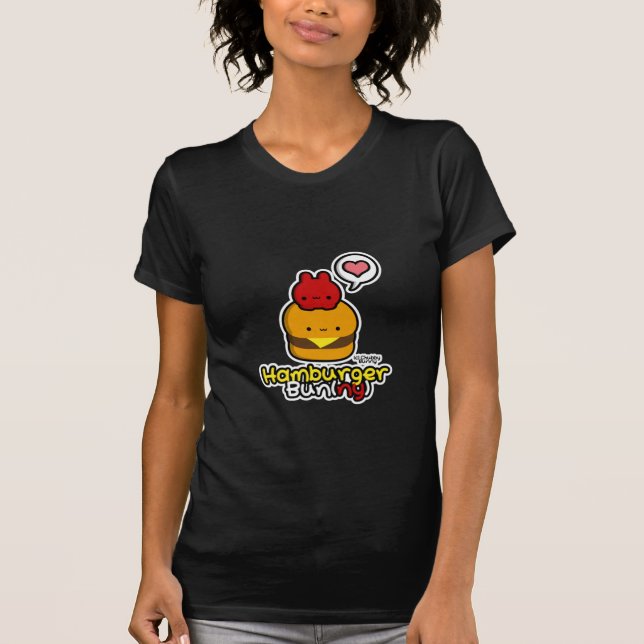 Ny) svart utslagsplats för hamburgarebulle t-shirt (Framsida)
