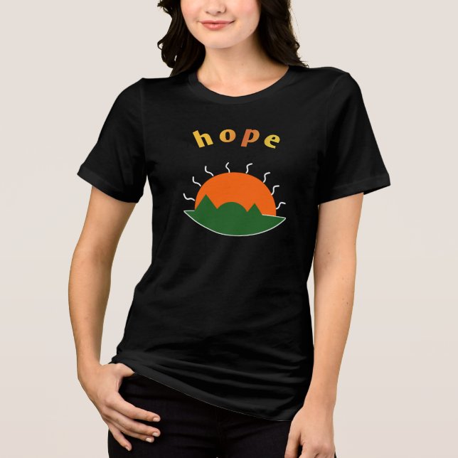 Ny T-shirt med soluppgångsdesign (Framsida)