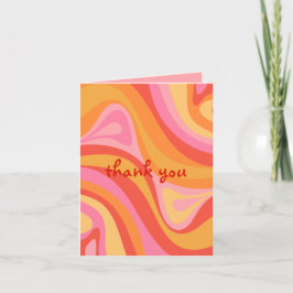 Ny Tack för Rosa av återställ Abstrakt för Orange  Inbjudan