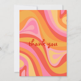 Ny Tack för Rosa av återställ Abstrakt för Orange  Inbjudningar