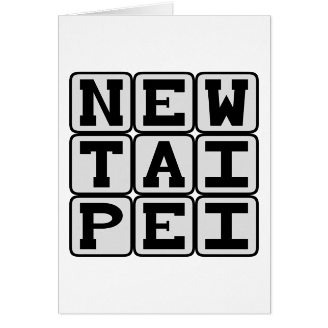 Ny Taipei, Stad i Kina Hälsningskort (Framsidan)