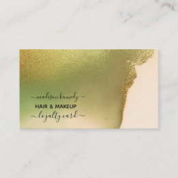 Ny teknisk chartreusbudget för Makeup Hair Stylist Visitkort