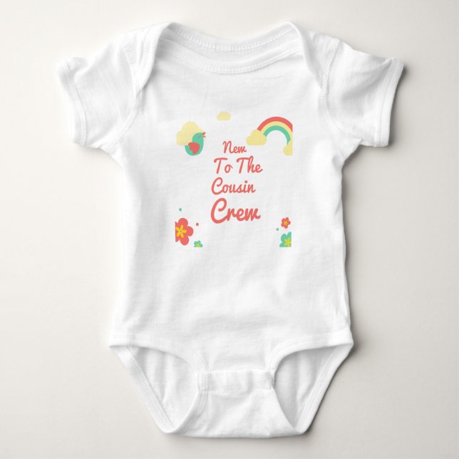 Ny till bodykostymen Cousin Crew flora baby T Shirt (Framsida)