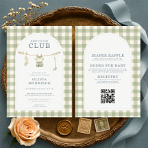Ny till Club All in One Golf Gingham Baby Shower