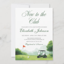 Ny till Club Golf Modern Baby Shower QR-kod