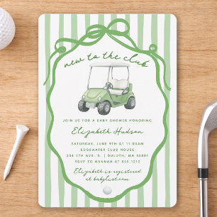 Ny till golfklubben - Baby Shower Inbjudningar