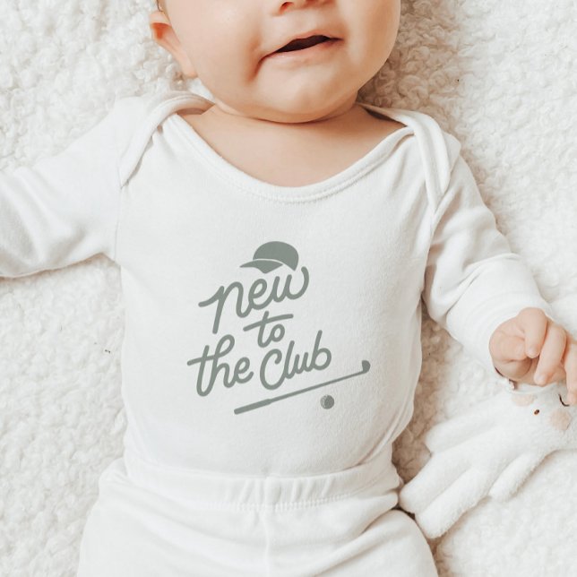 Ny till Golfklubben T Shirt (Zazzle New to the Club Golf Baby Bodysuit)