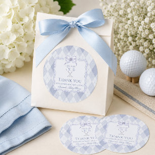 Ny till klubben Boy Blue Golf Baby Shower Runt Klistermärke